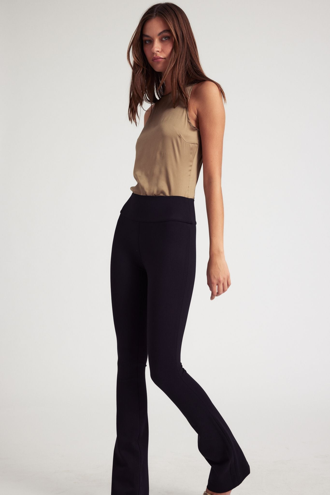 black casanova micro flare pants