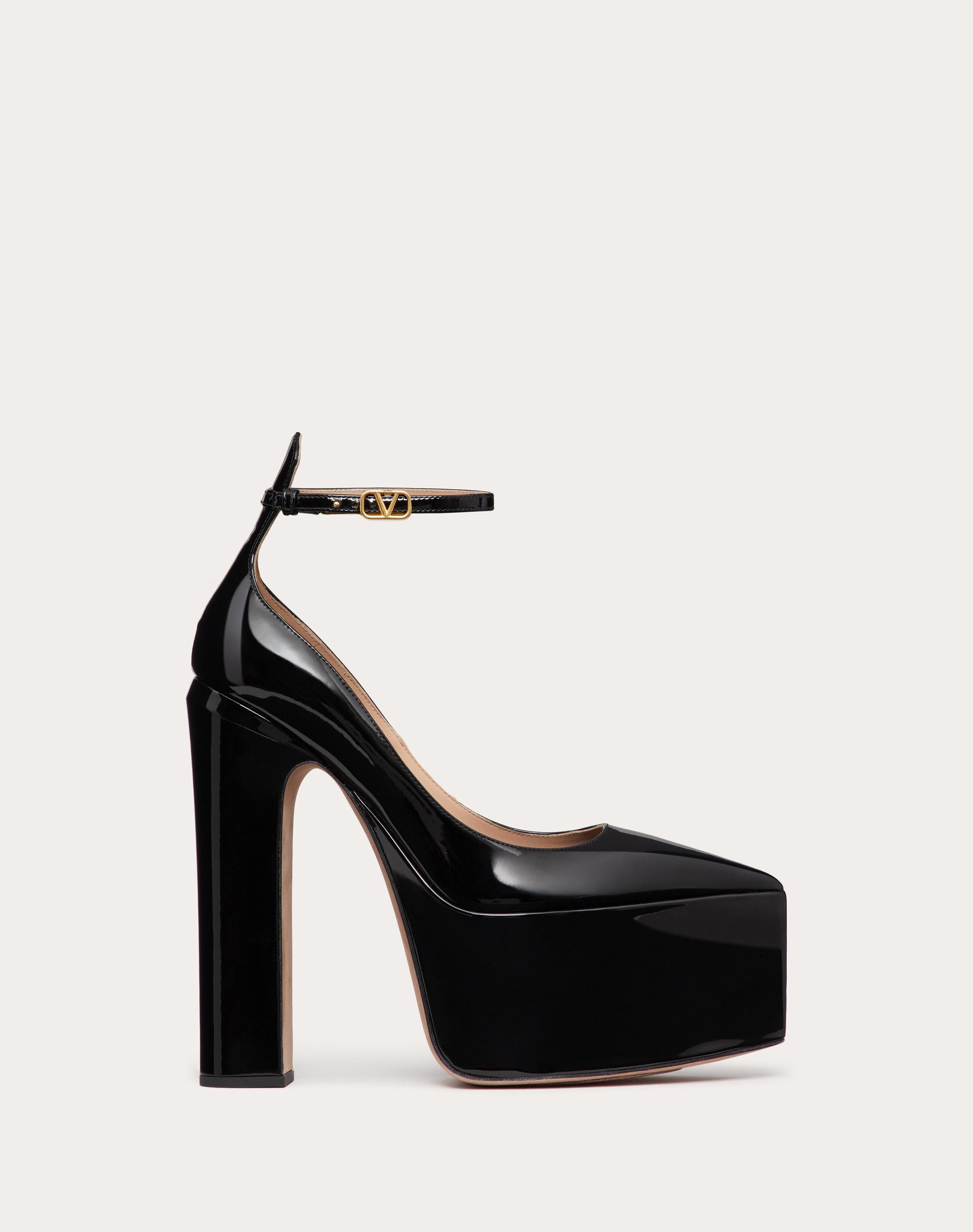 valentino garavani tan-go platform pump in patent leather 165mm