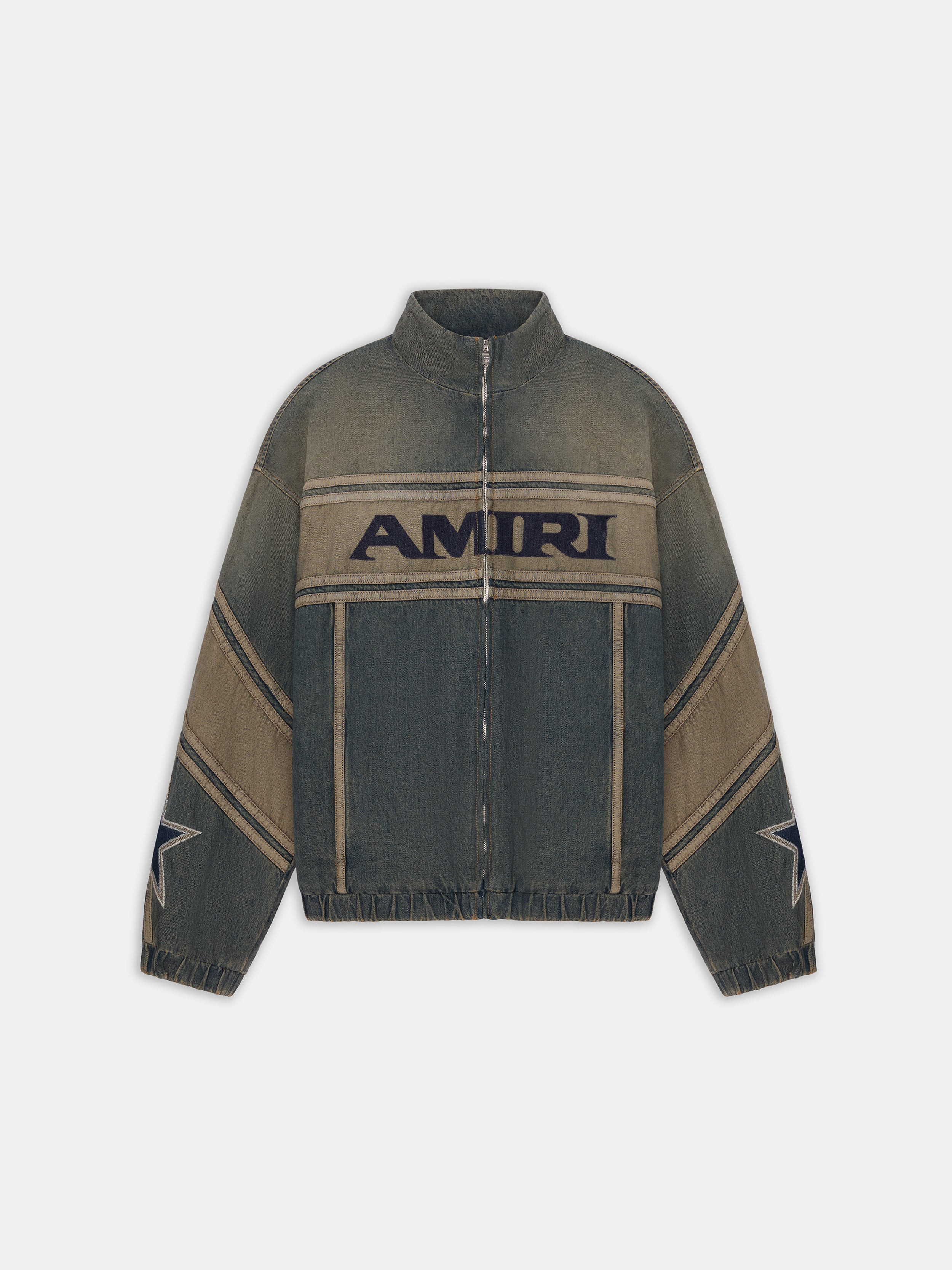 amiri sport denim track jacket