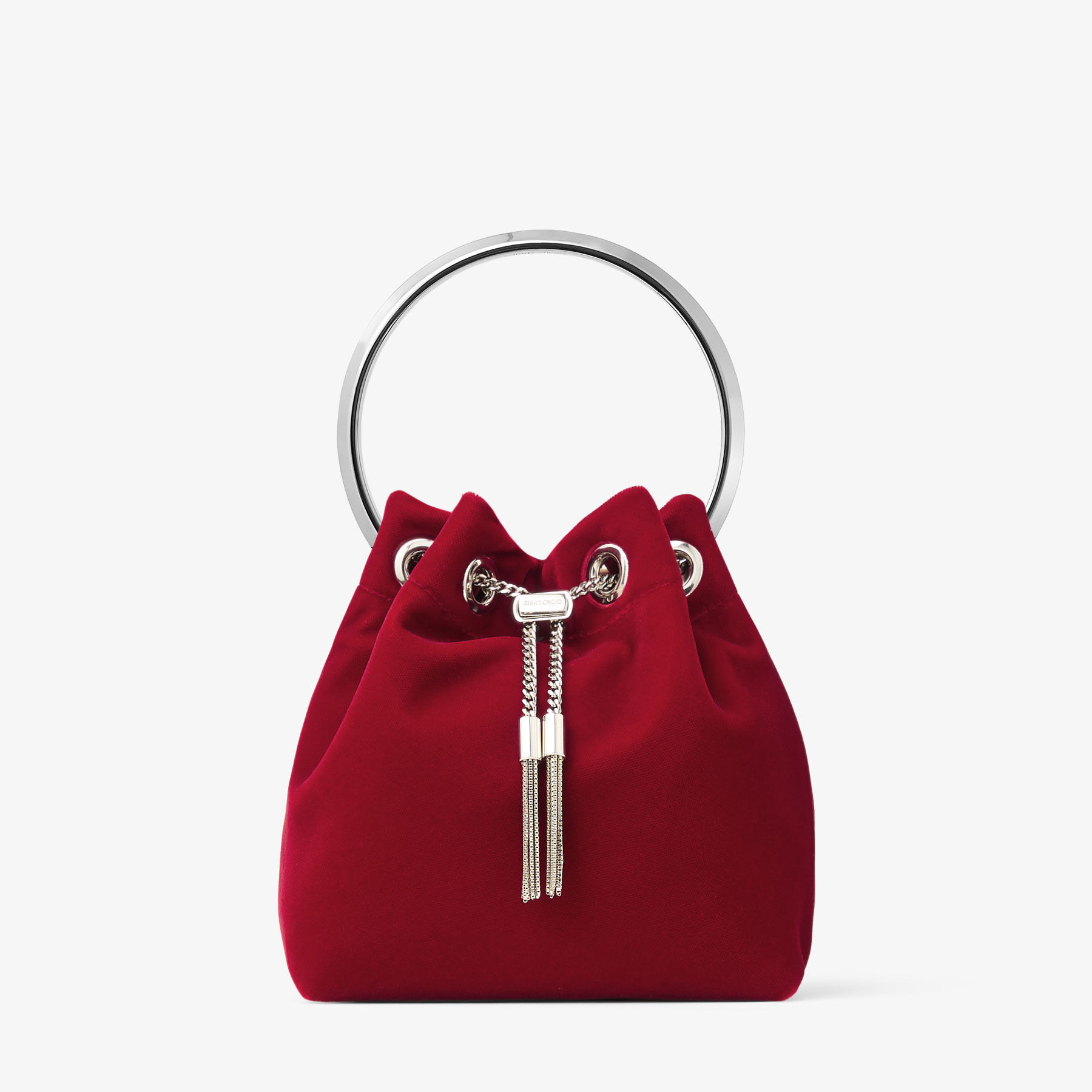 bon bon ruby red velvet bag