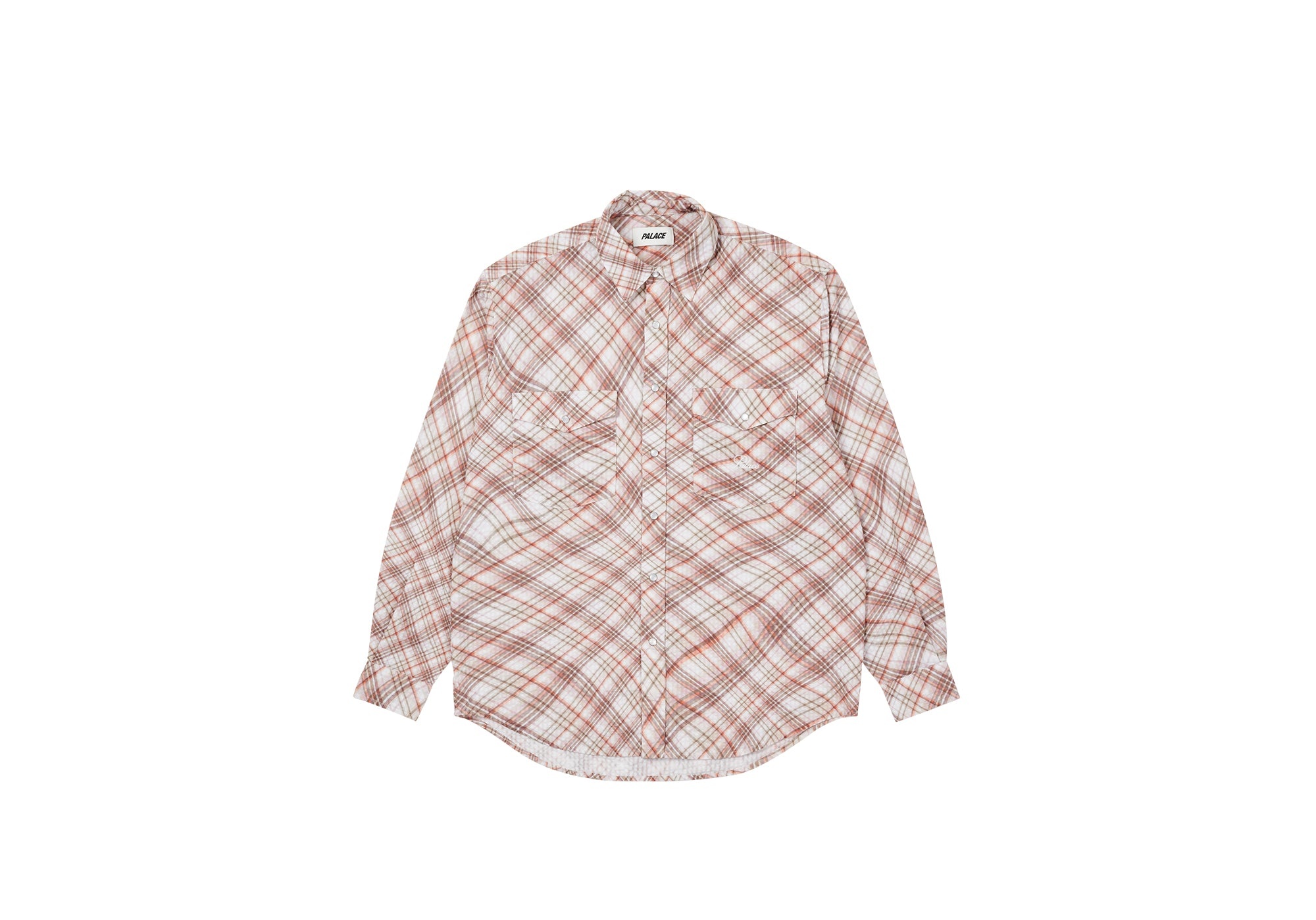 warp check shirt red