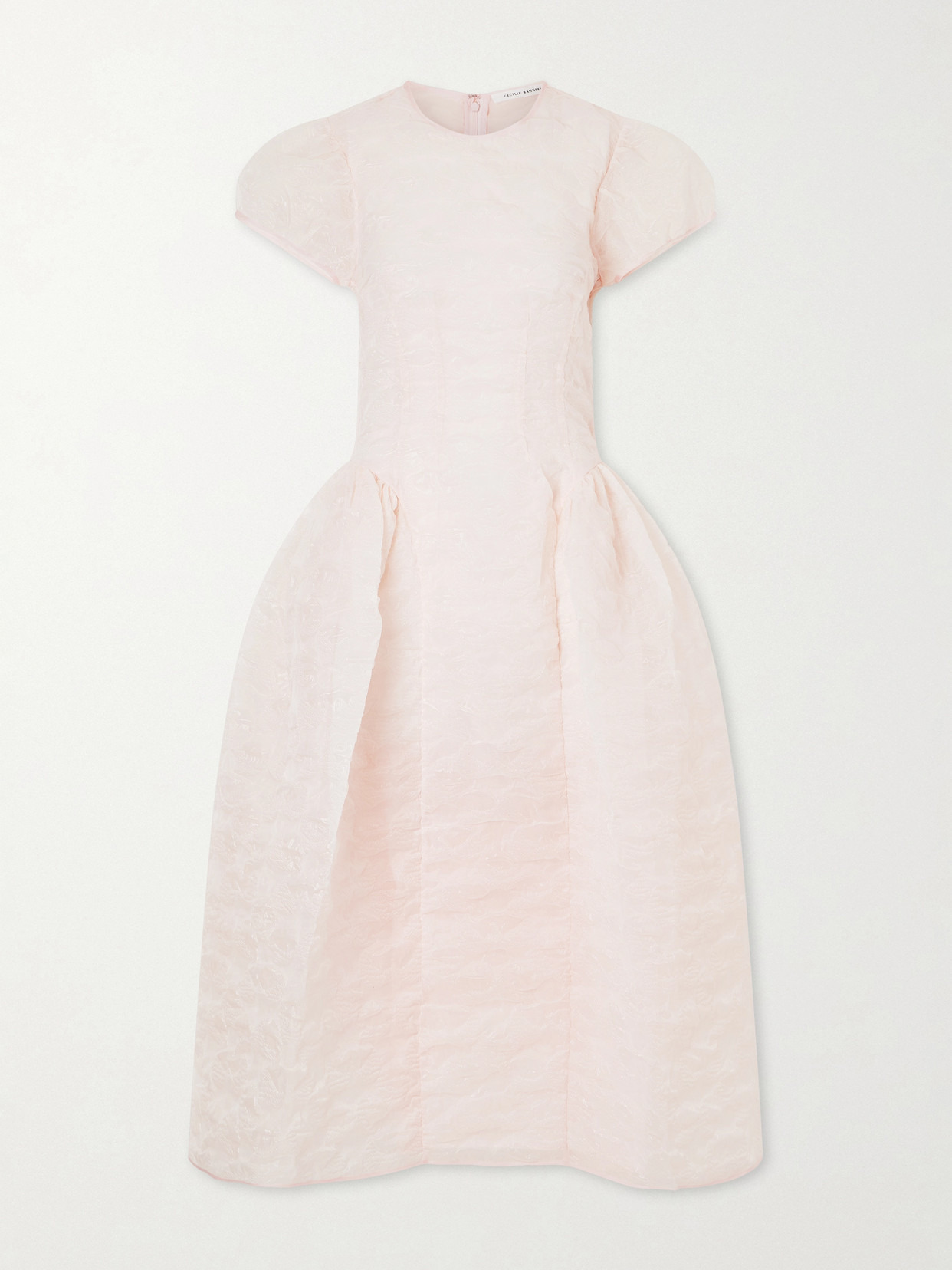 cleopatra matelassé organza midi dress