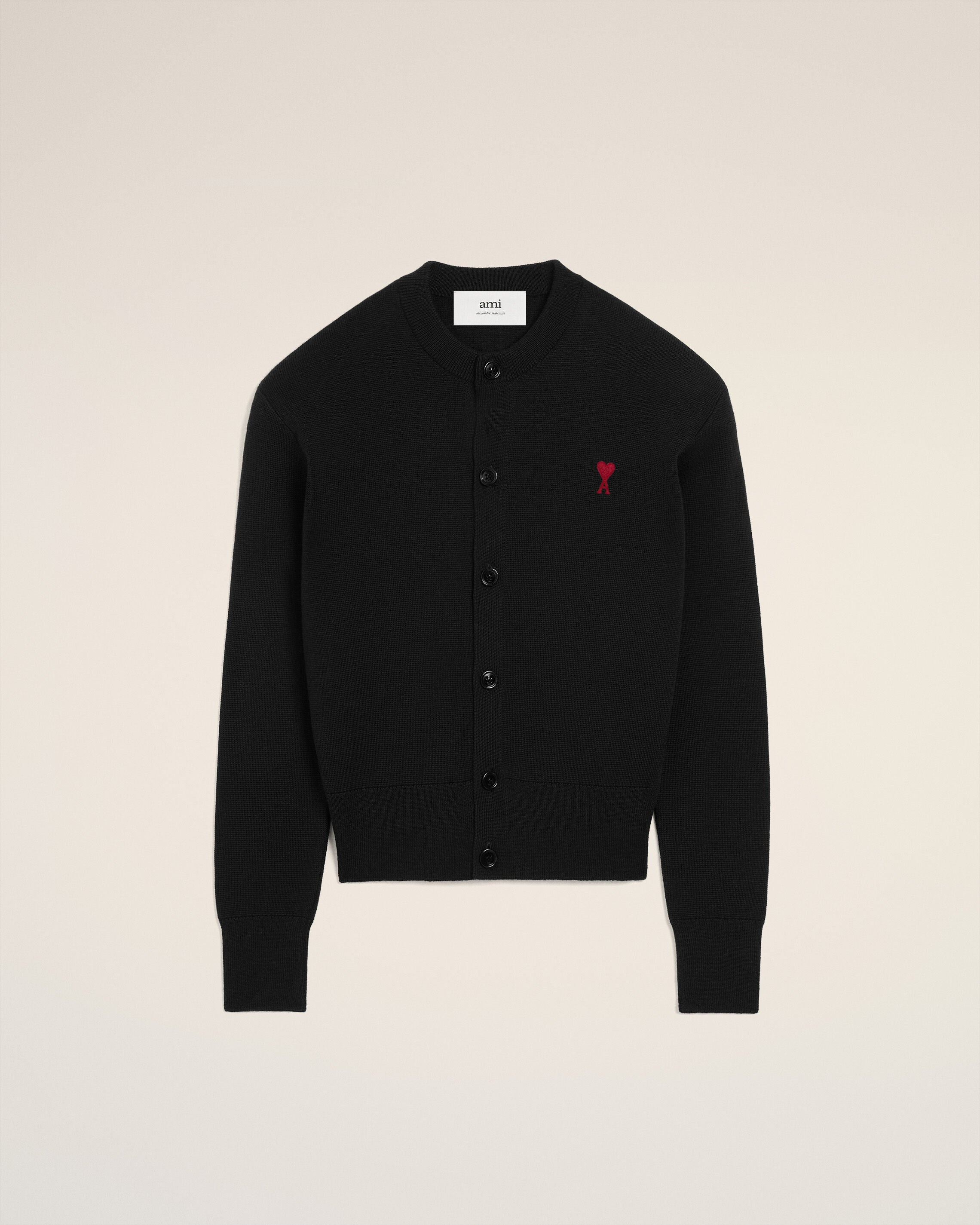 black wool ami de coeur cardigan