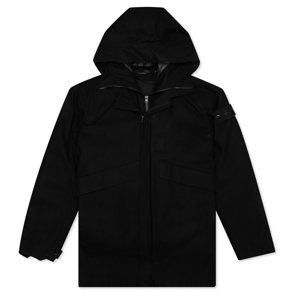 stone island real down jacket 442f1 - black