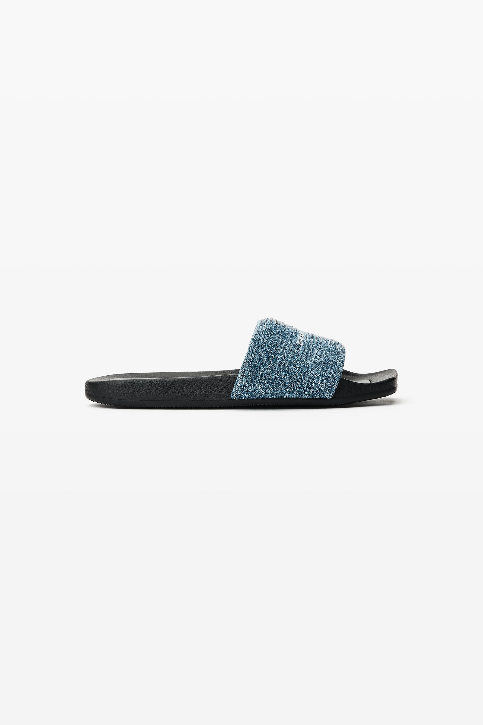 crystal hotfix denim pool slide