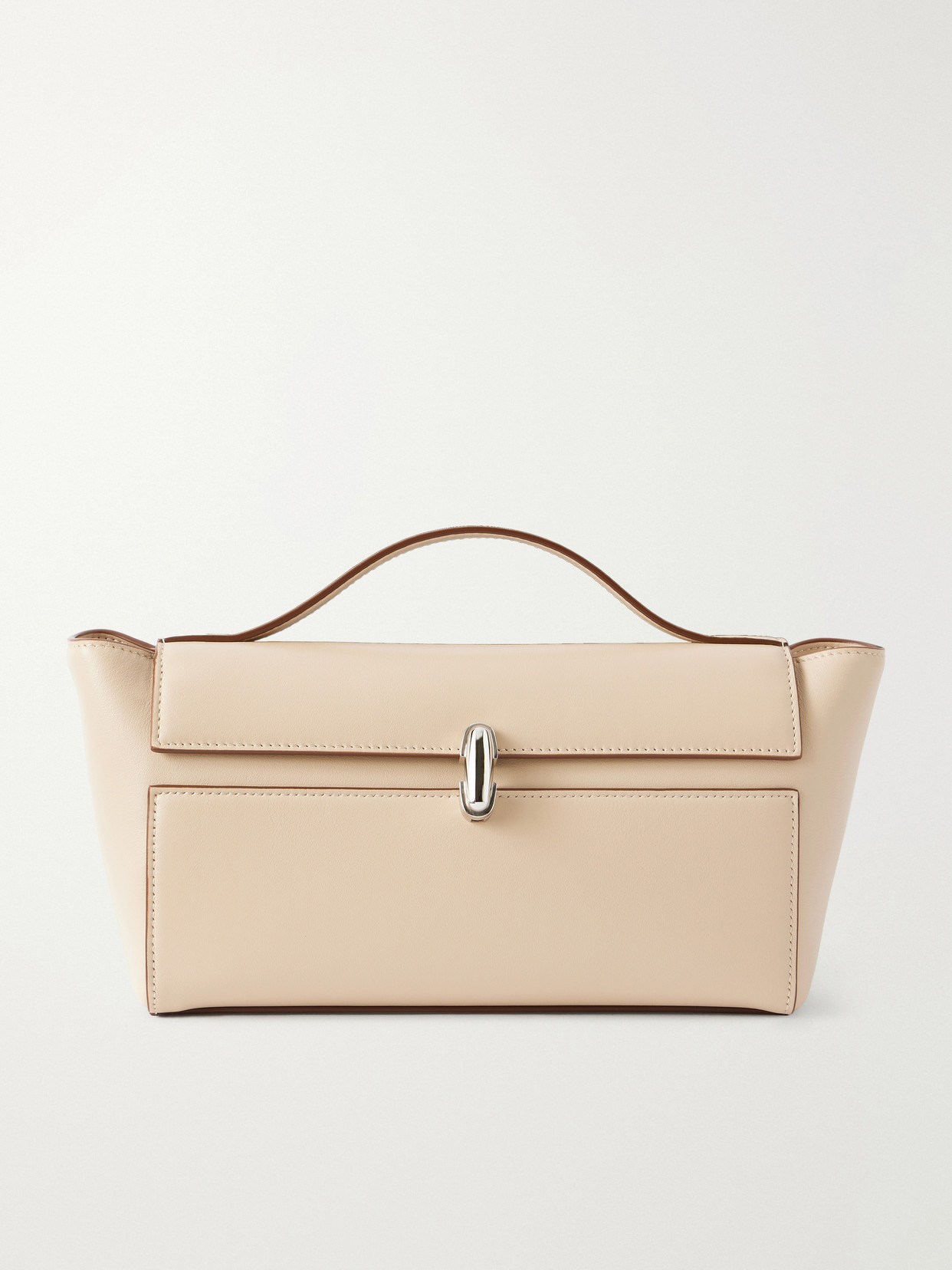 symmetry trapeze pochette leather tote