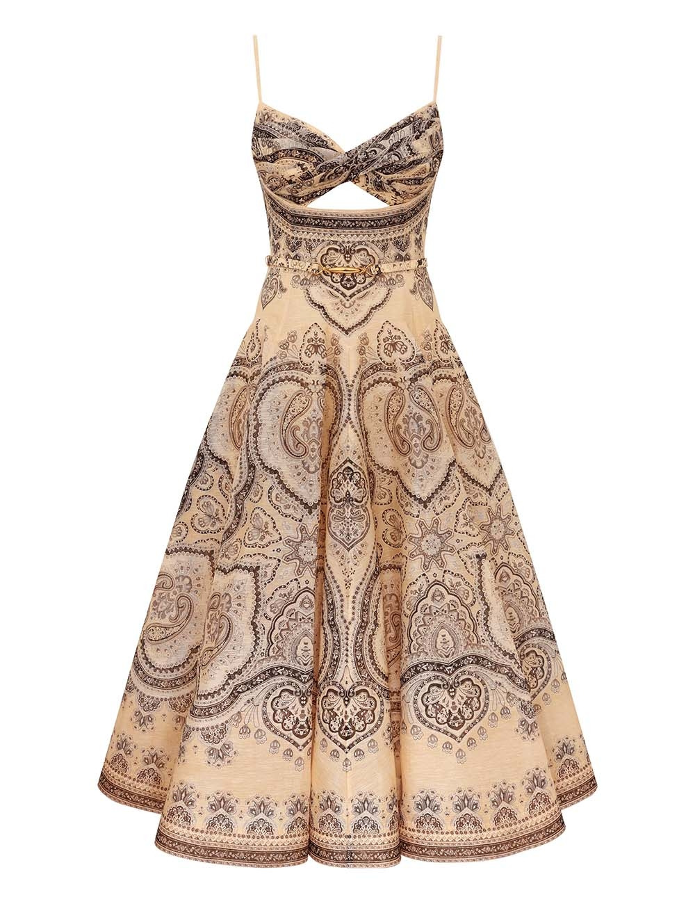 luna twist midi dress