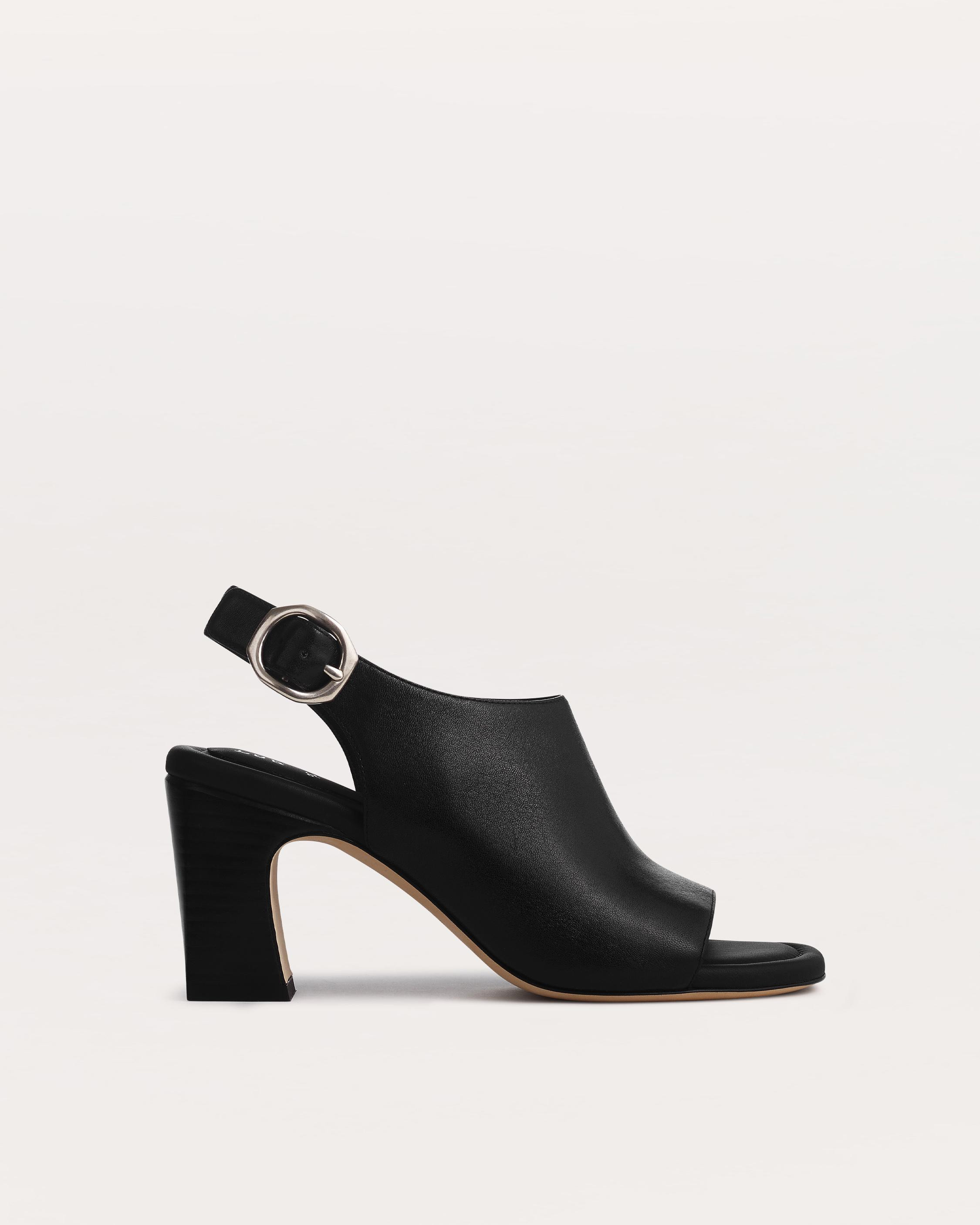 gigi block-heel leather slingback sandals