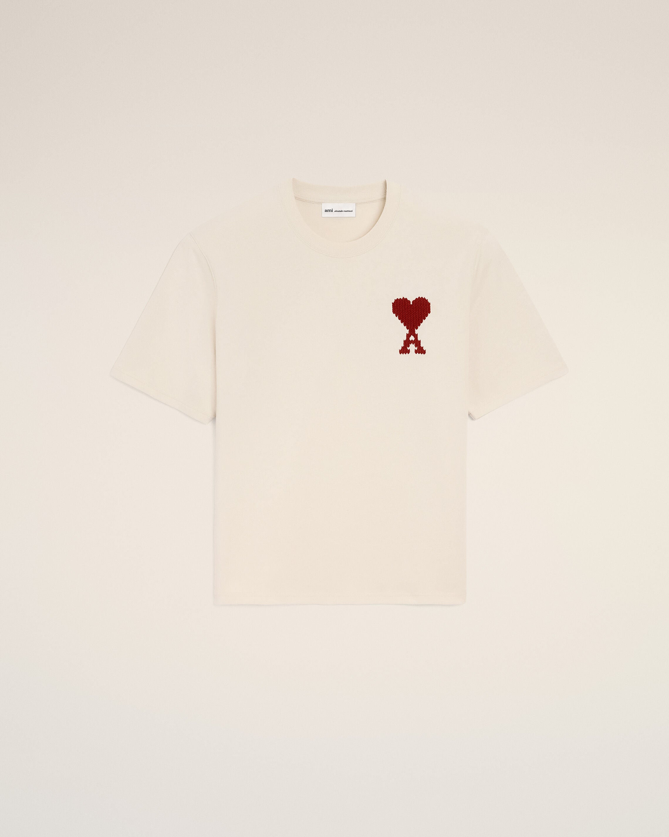white cotton ami de coeur t-shirt