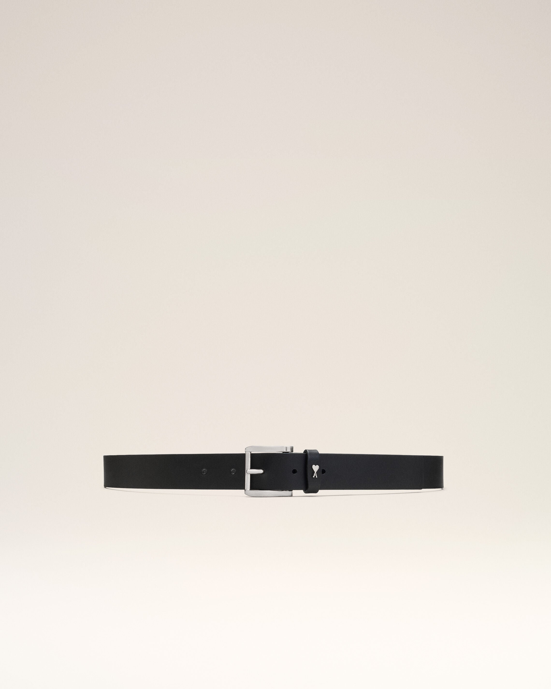 black cowhide leather paris paris belt