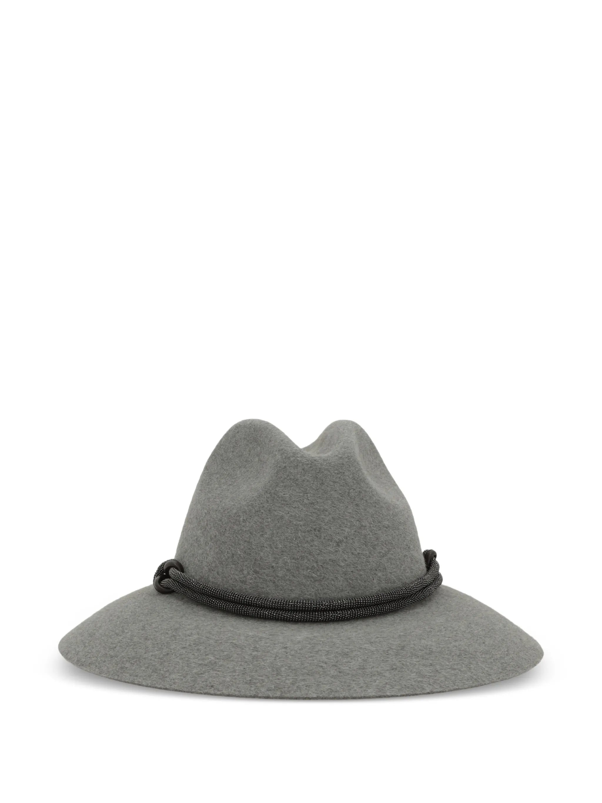 brunello cucinelli monili-detail fedora hat