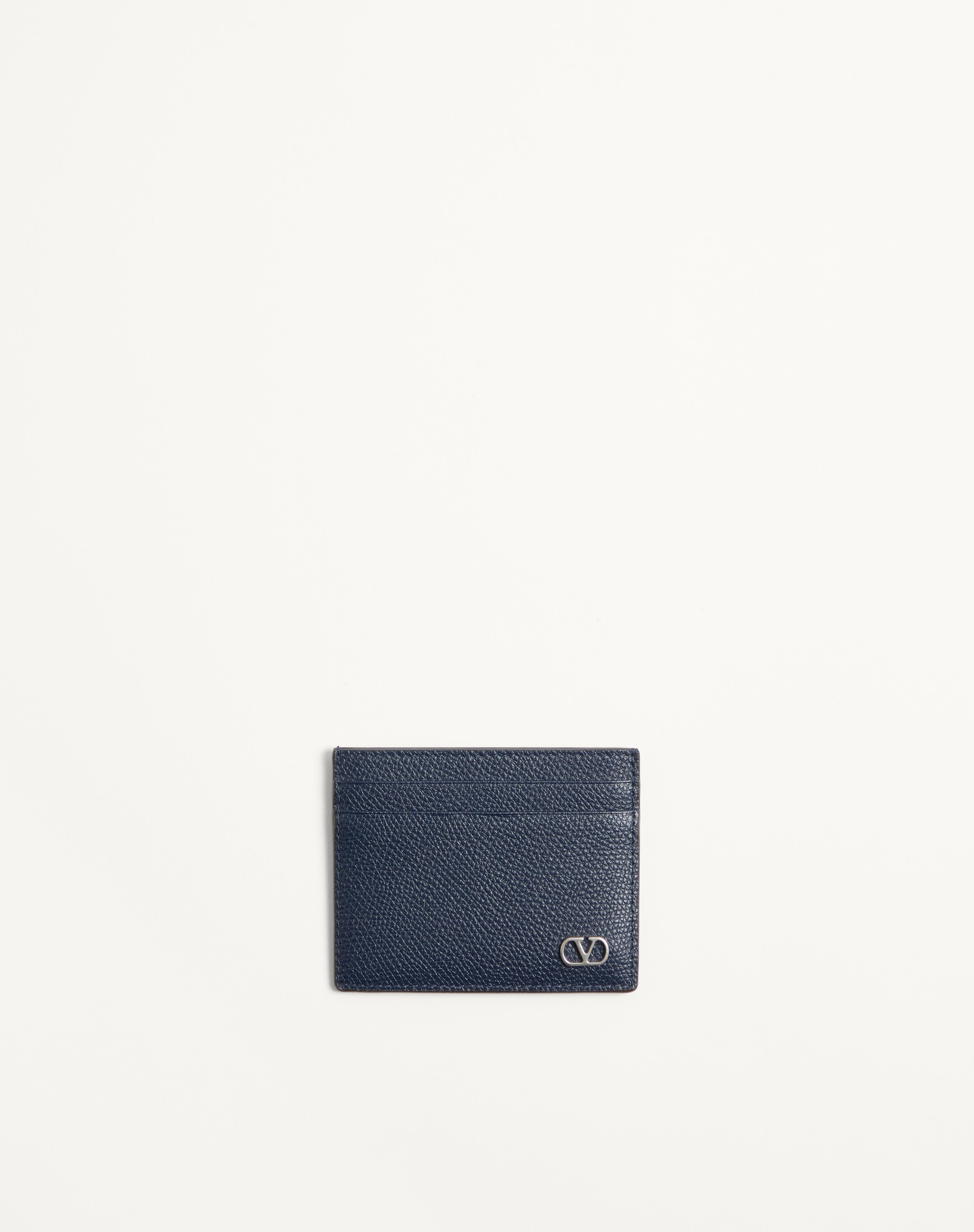 valentino garavani vlogo signature cardholder in grainy calfskin