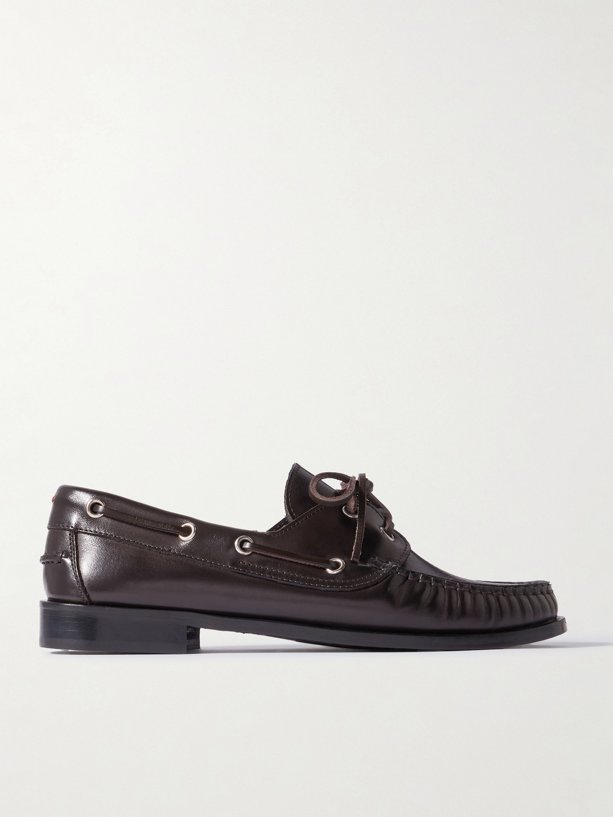 harris leather boat shoes