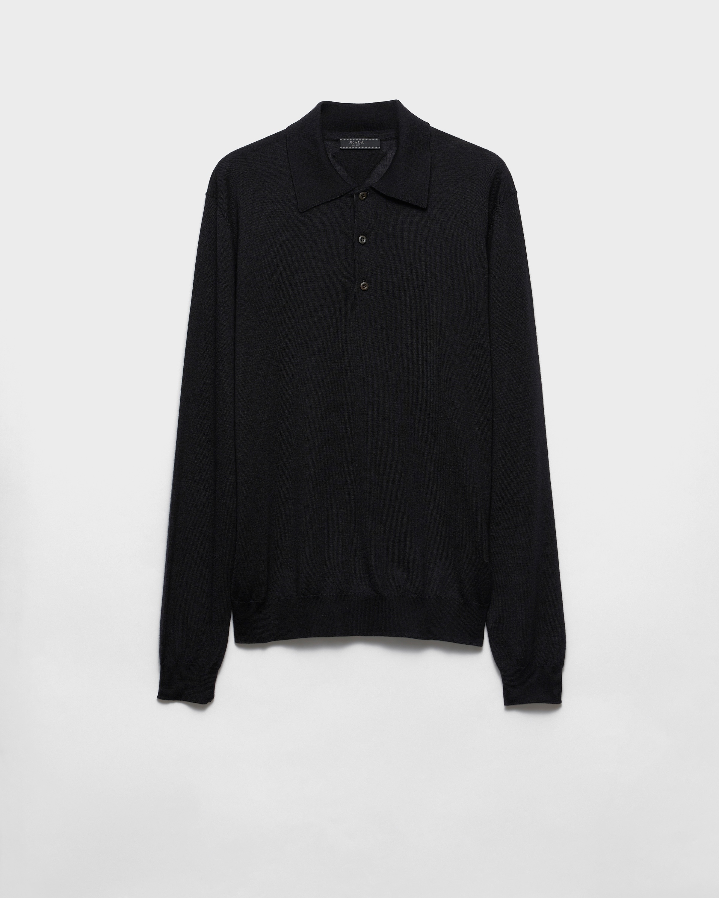 cashmere and silk polo shirt