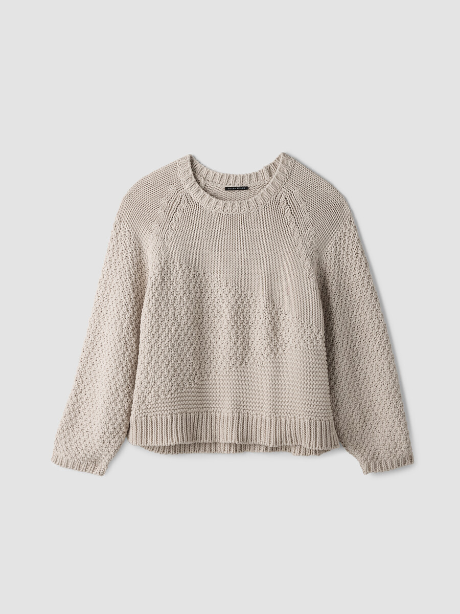 peruvian organic cotton cord crew neck top