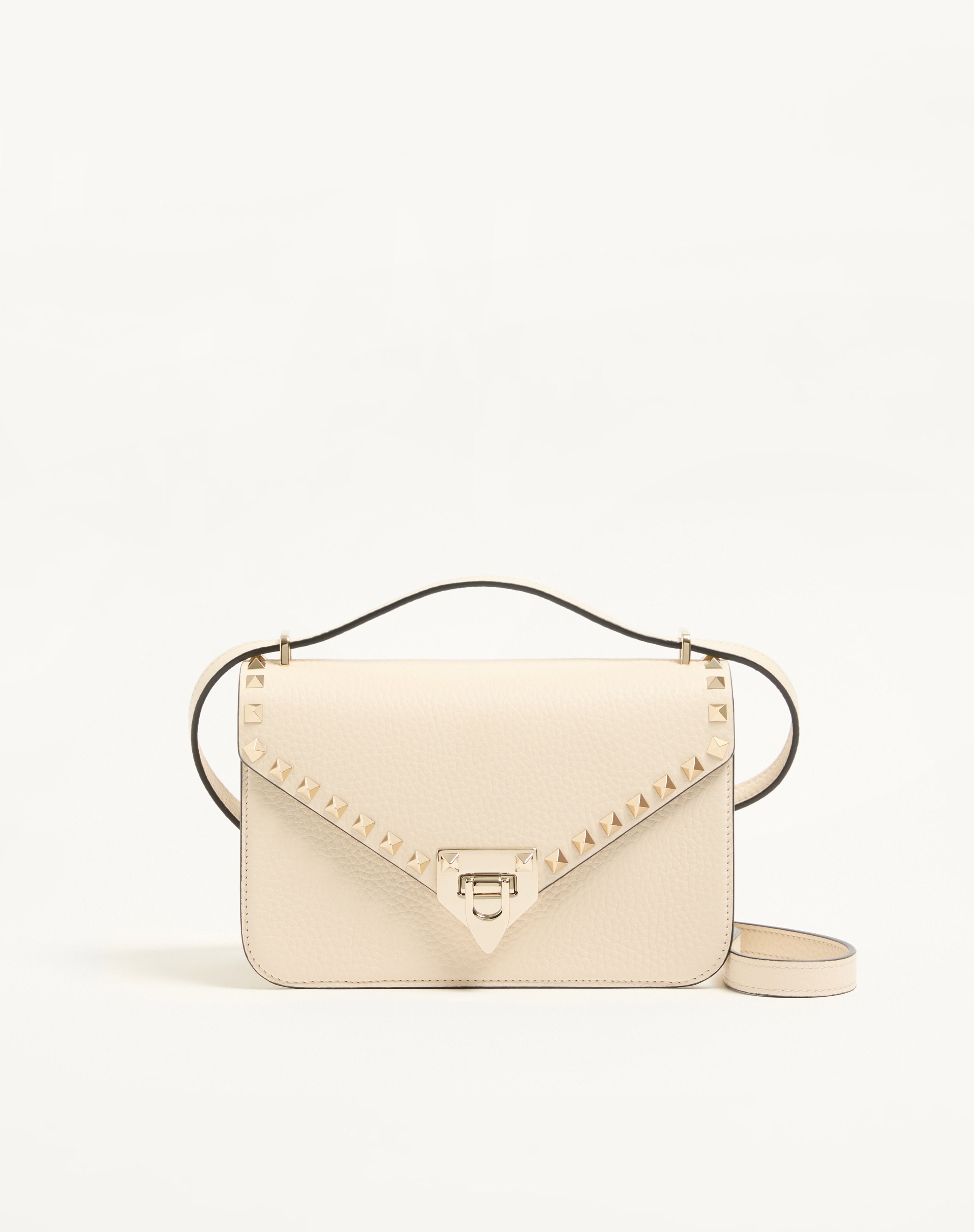 valentino garavani rockstud small shoulder bag in grainy calfskin