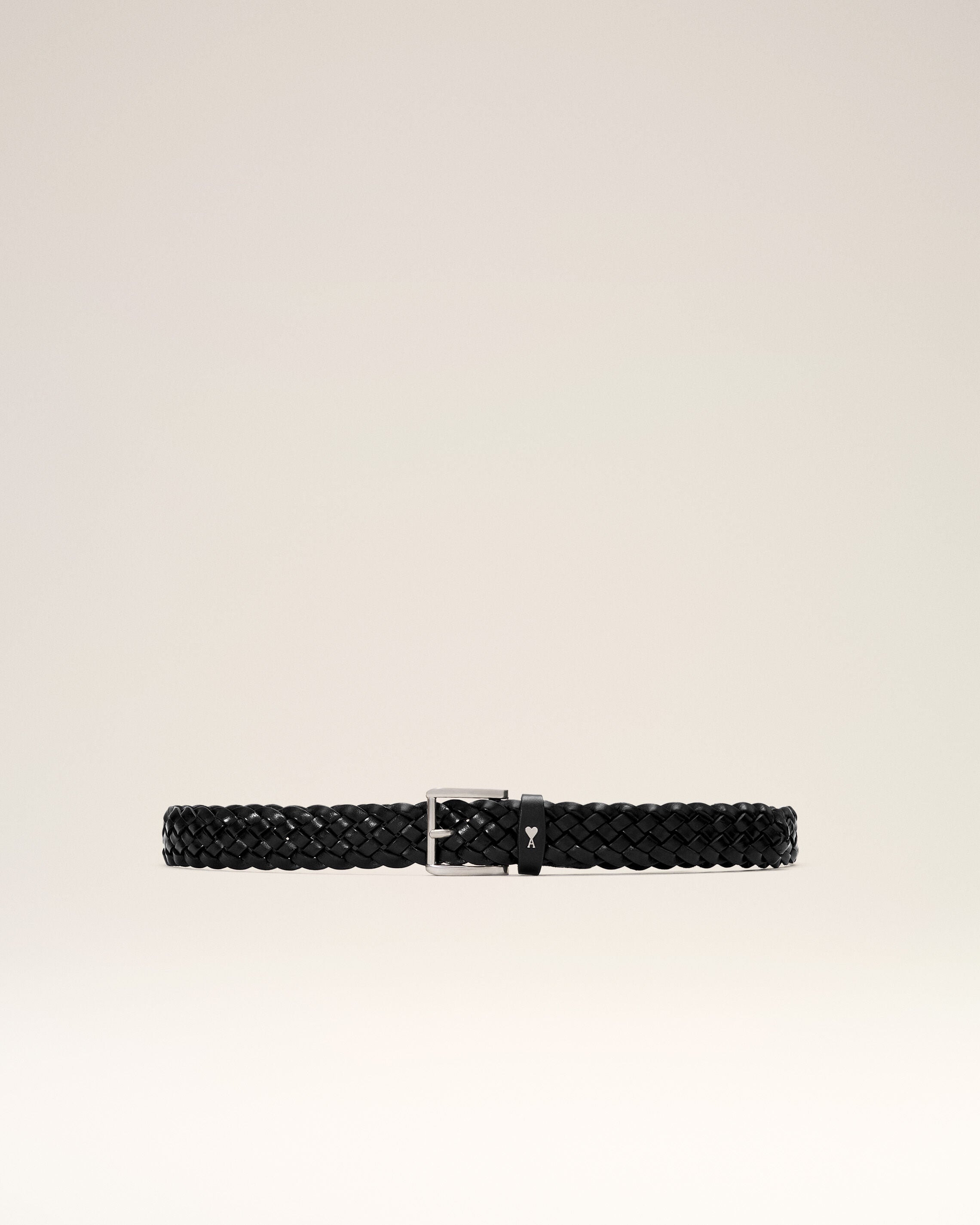 black braided paris paris cow leather belt 30mm