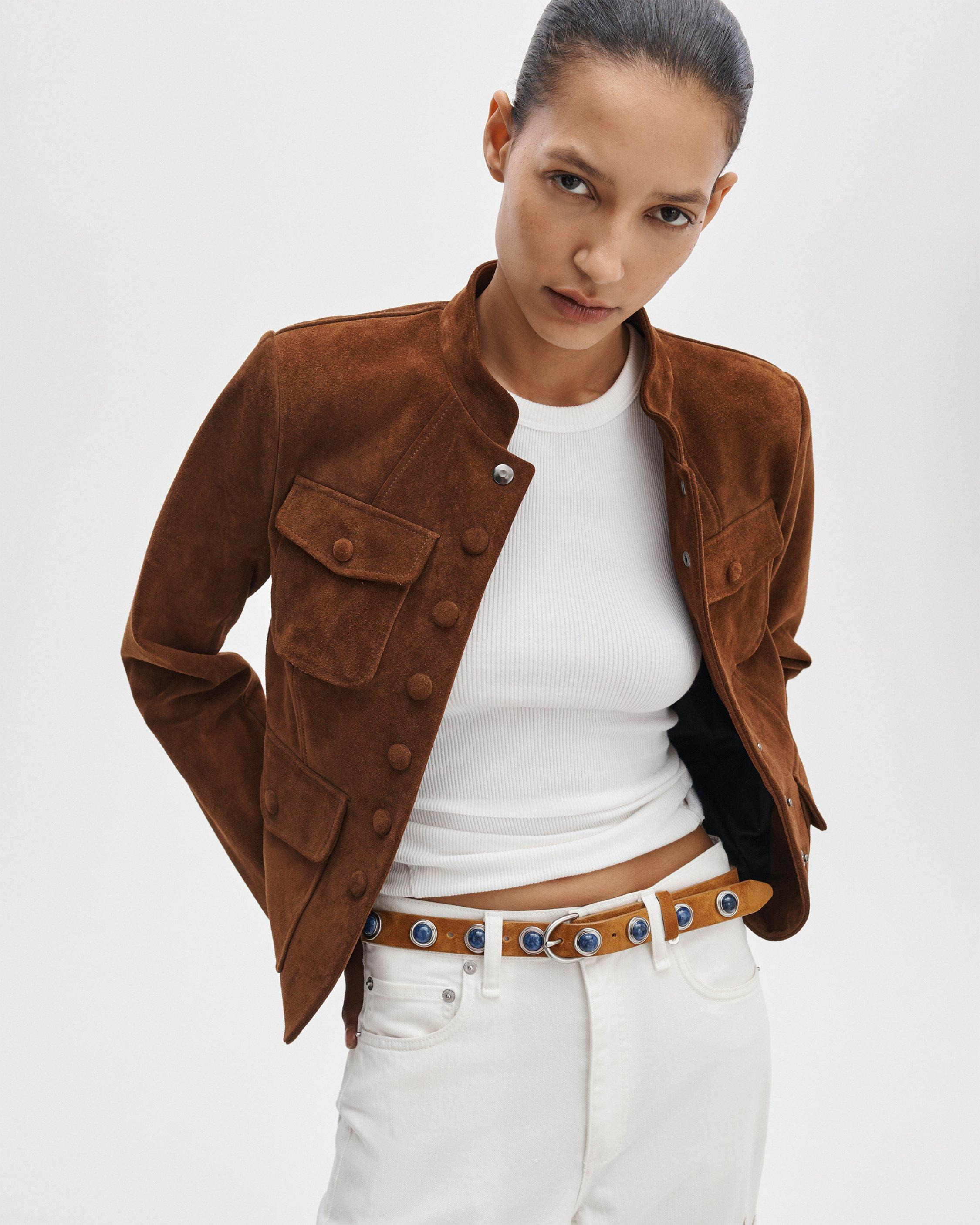 celia studded italian suede belt