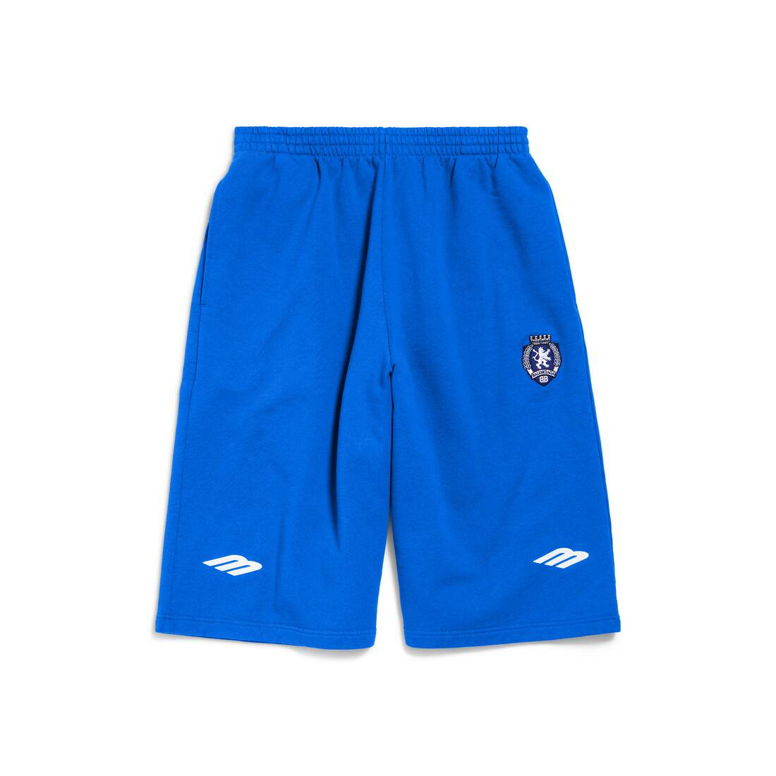 men's 3b football large shorts in royal blue/white