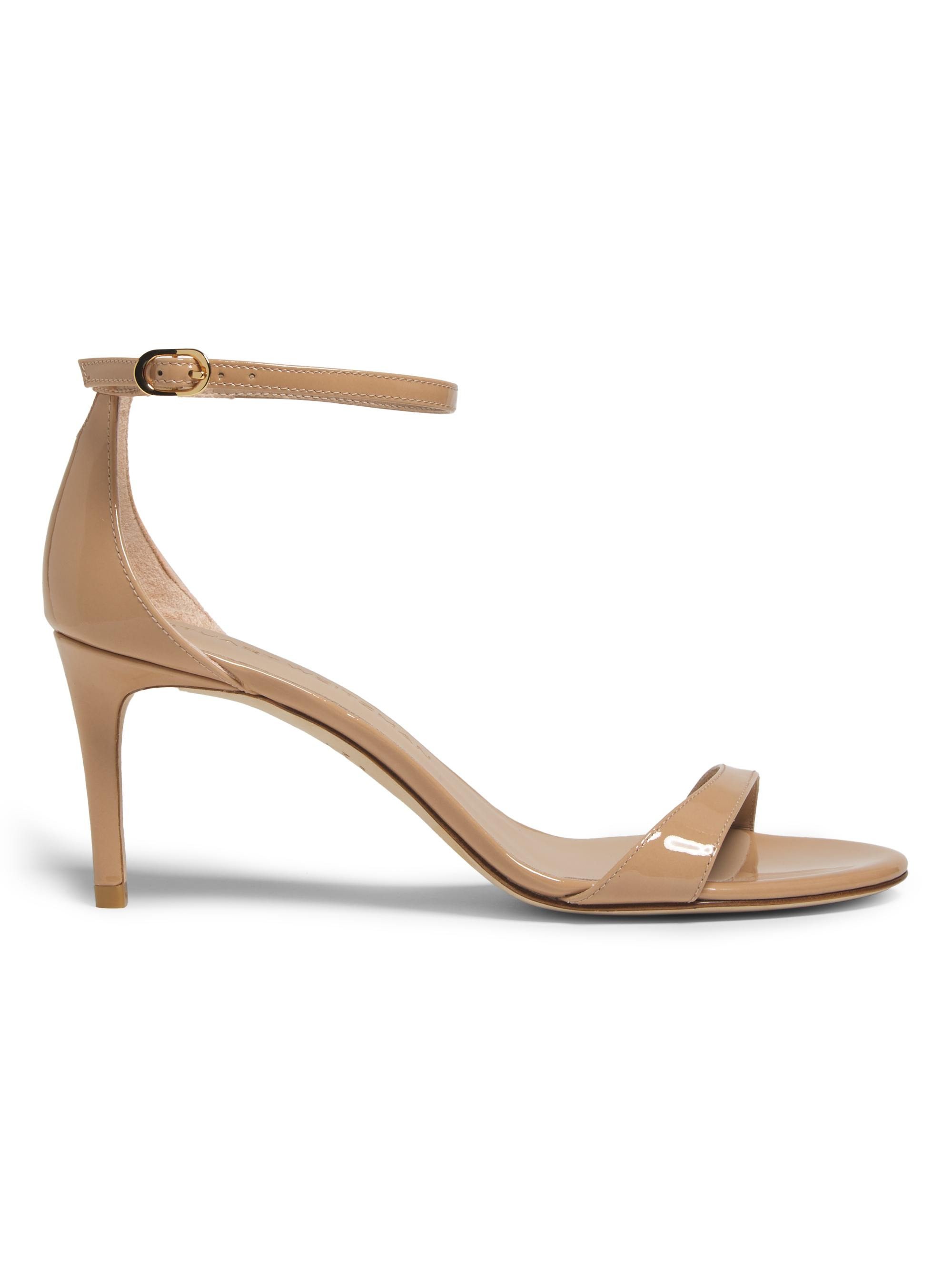 women's nudist ii 75mm patent leather sandals - adobe