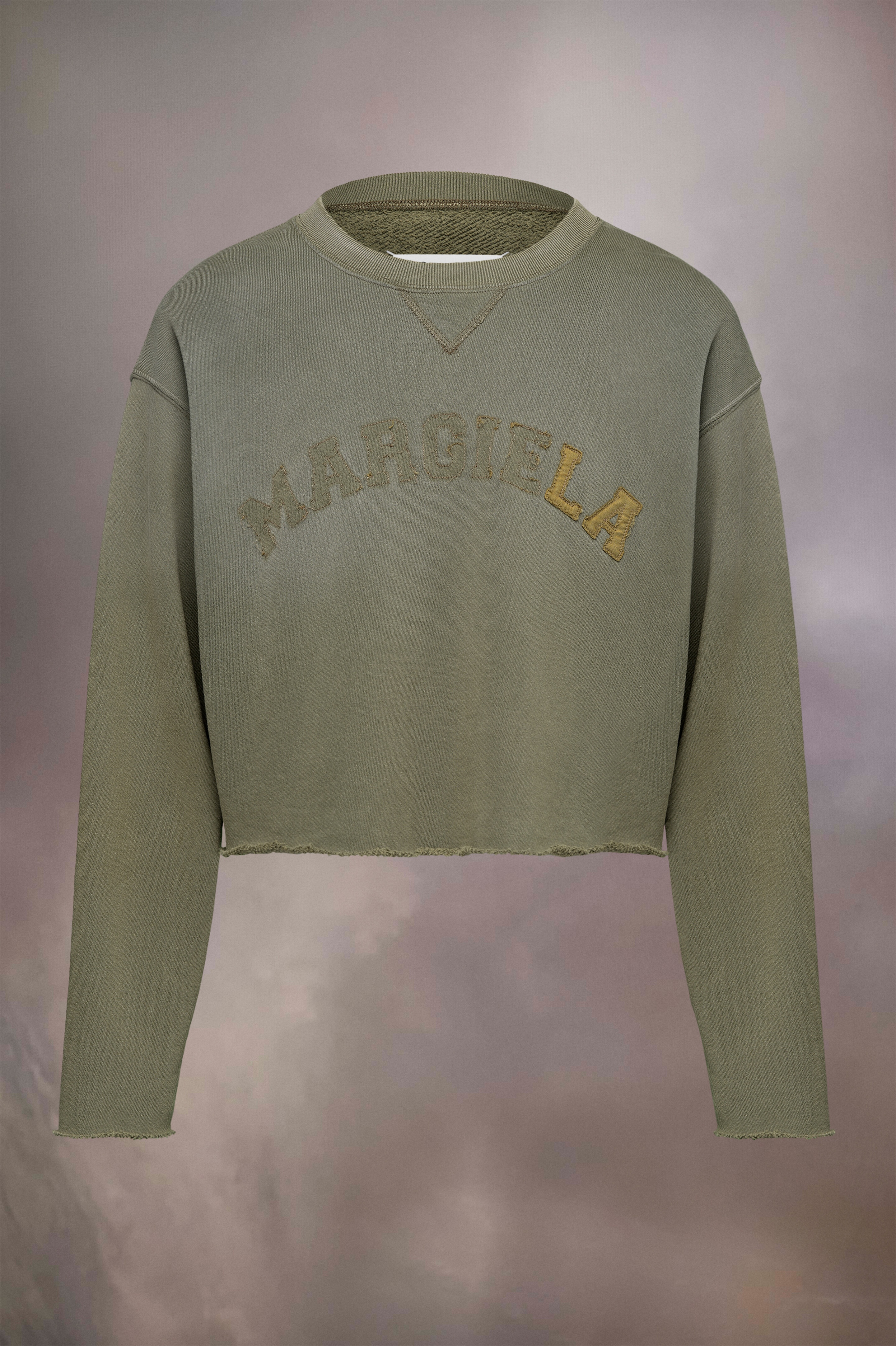 logo vintage cotton cropped sweatshirt