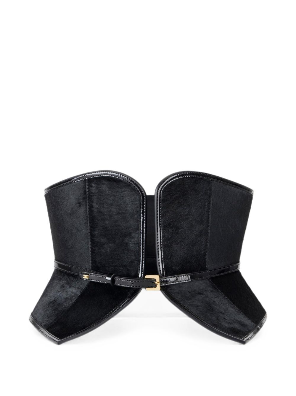 bustier-style cowhide belt