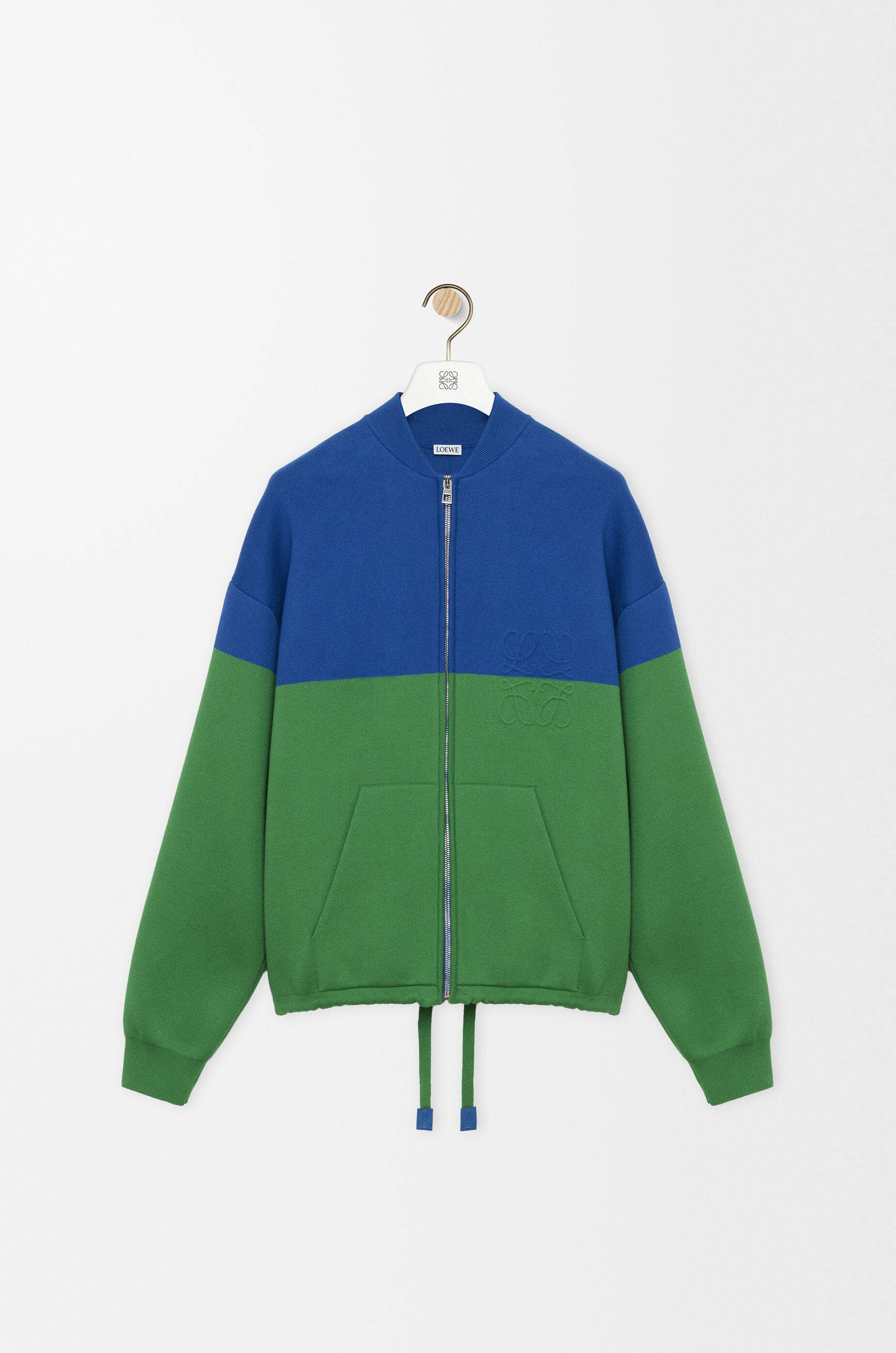 zip-up cardigan in cotton