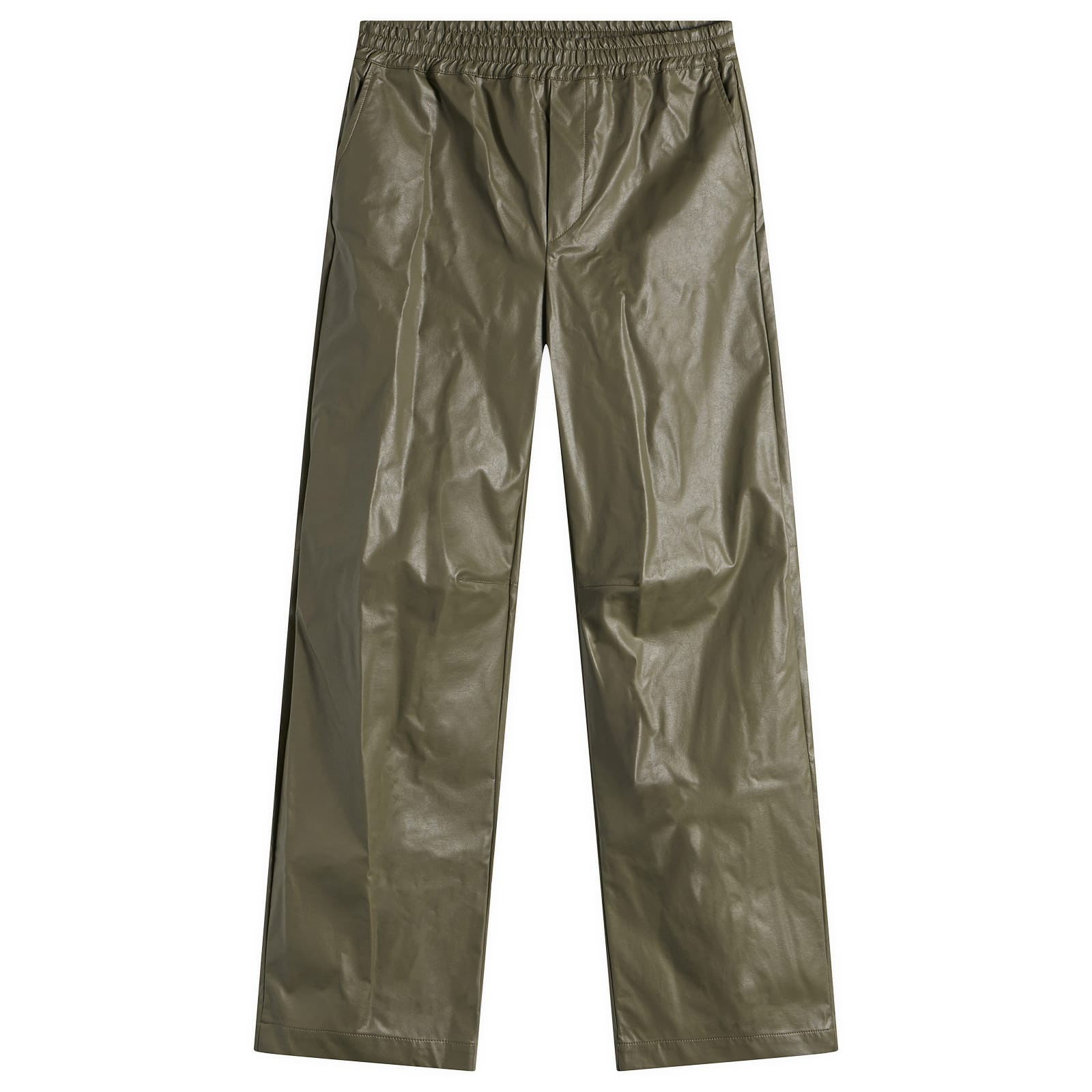 mm6 maison margiela baggy faux leather trousers