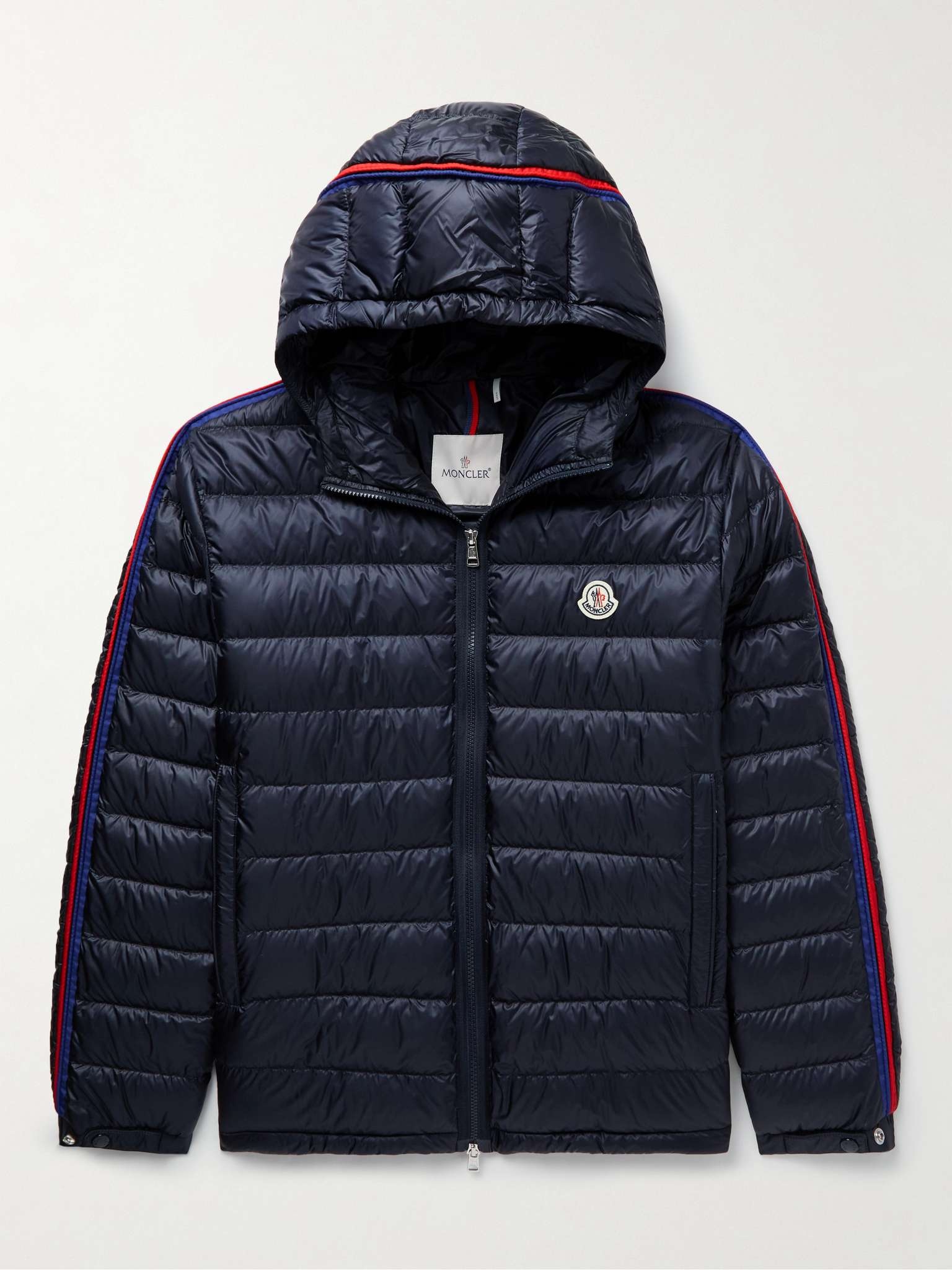 agout striped quilted shell down jacket