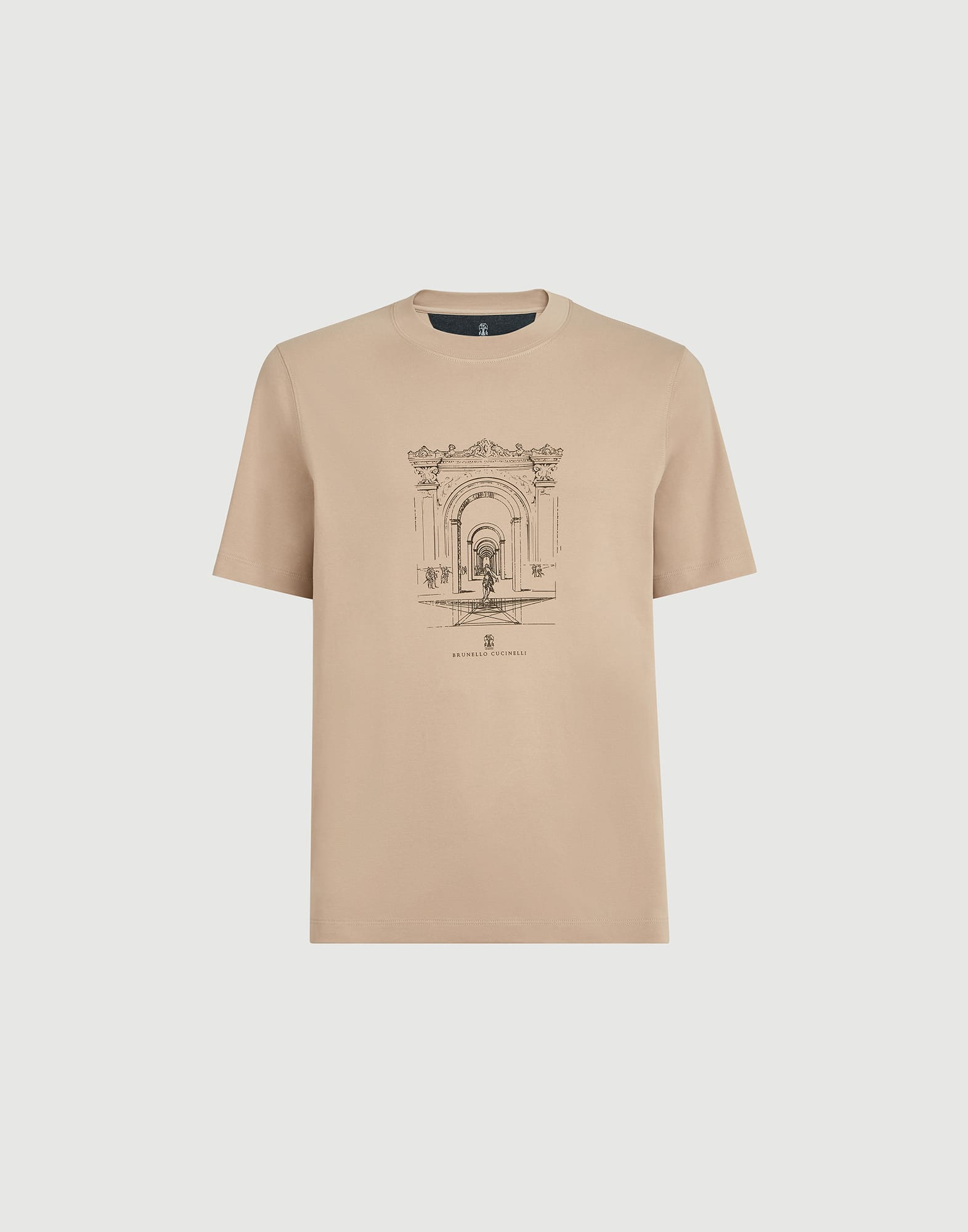 cotton interlock crew neck t-shirt with print