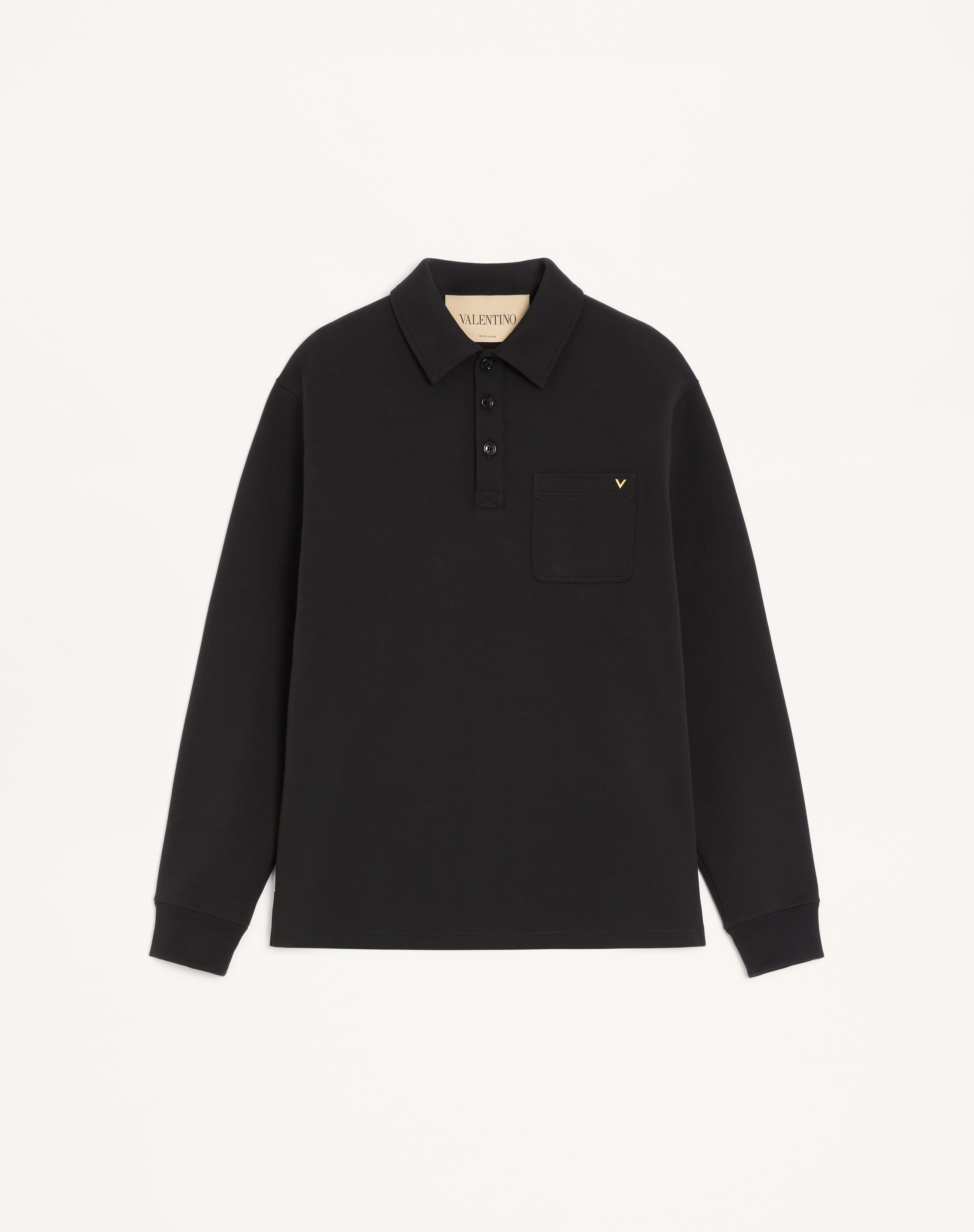 valentino cotton polo shirt with vgold
