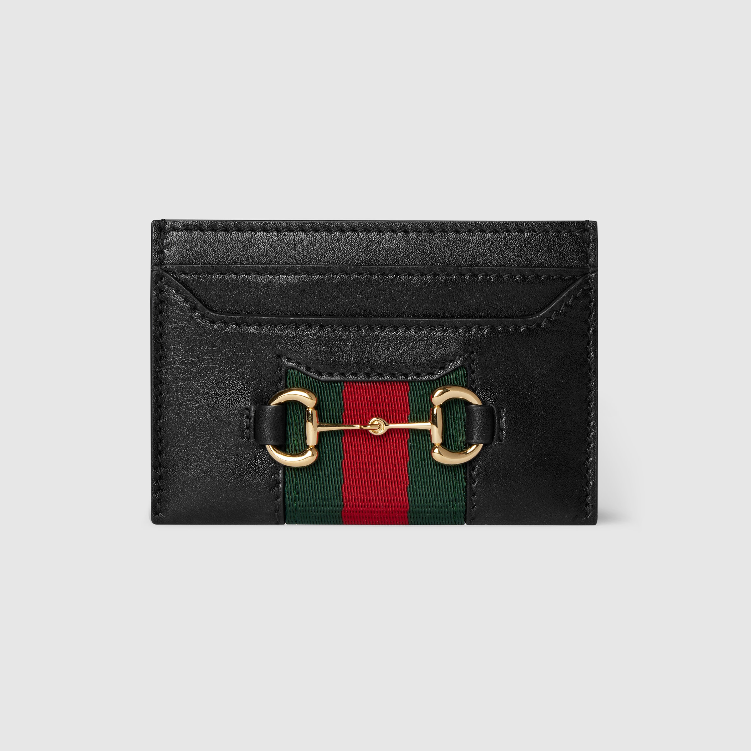 gucci horsebit web card case