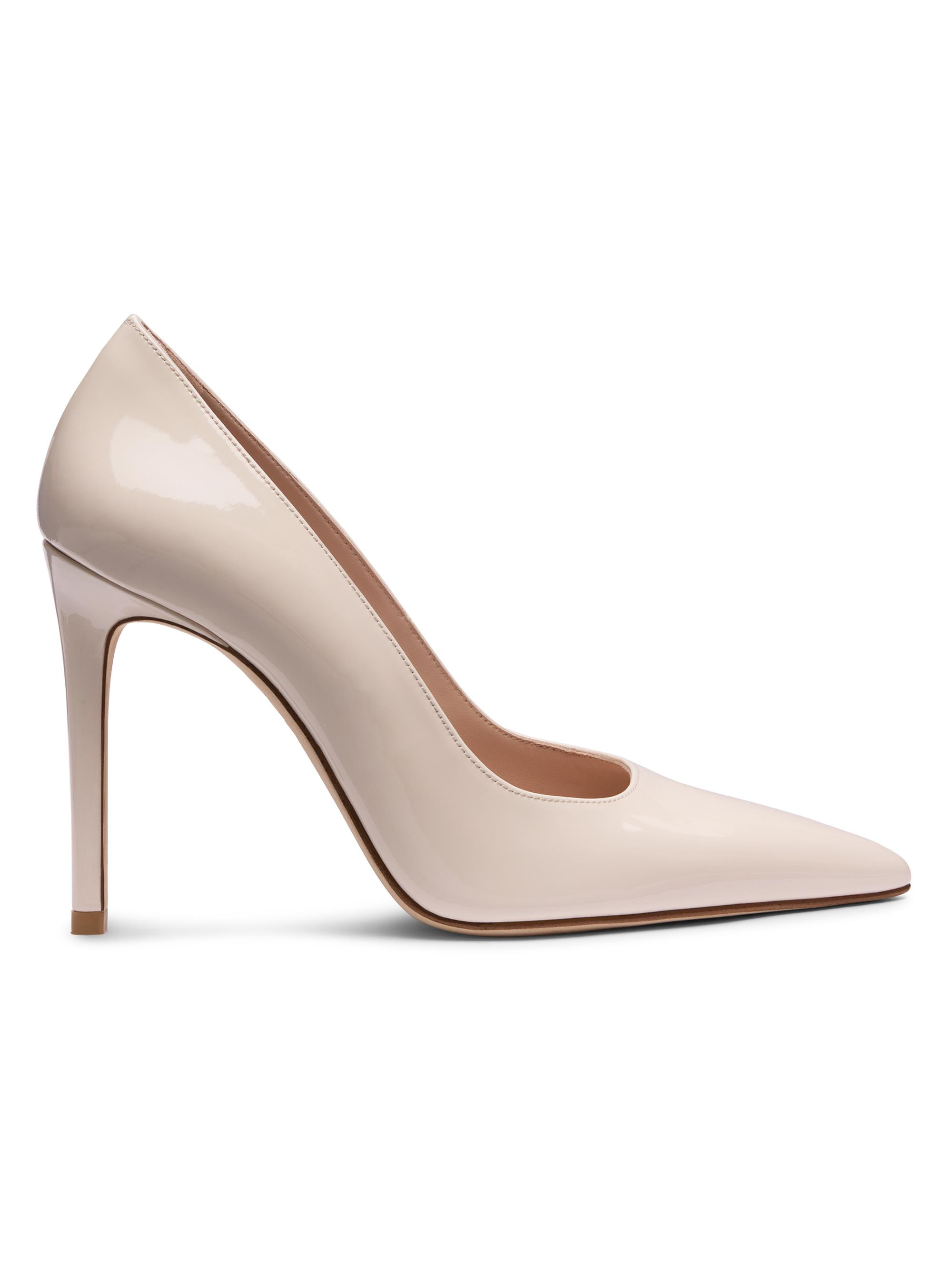 women's power 100mm patent leather pumps - cream