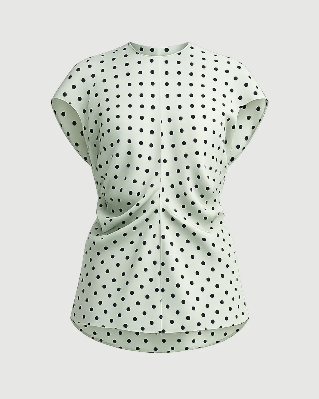 polka rhythm crepe de chine blouse