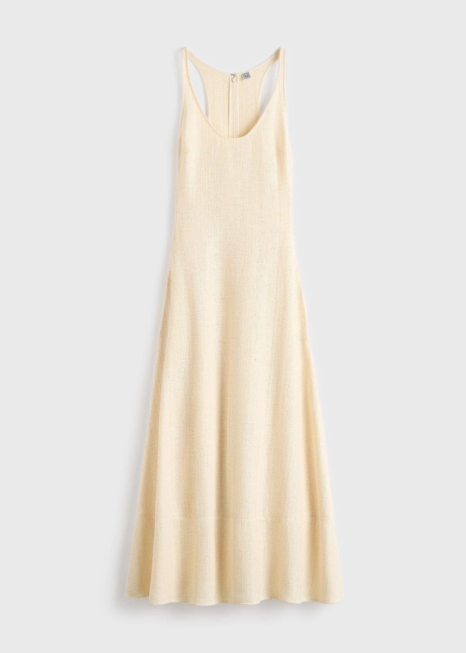 sculpted cotton dress ecru