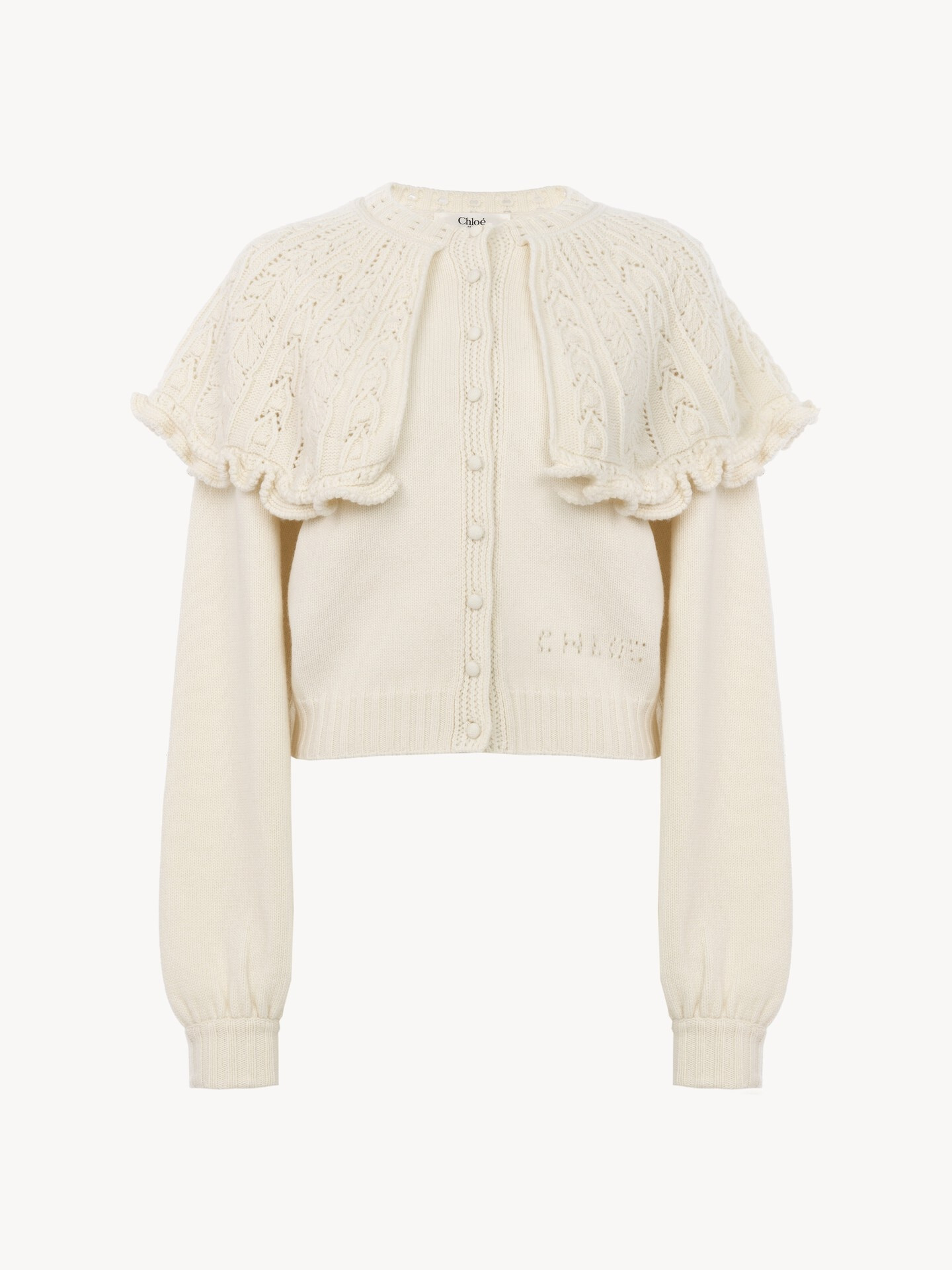 cape cardigan in a wool & cashmere knit