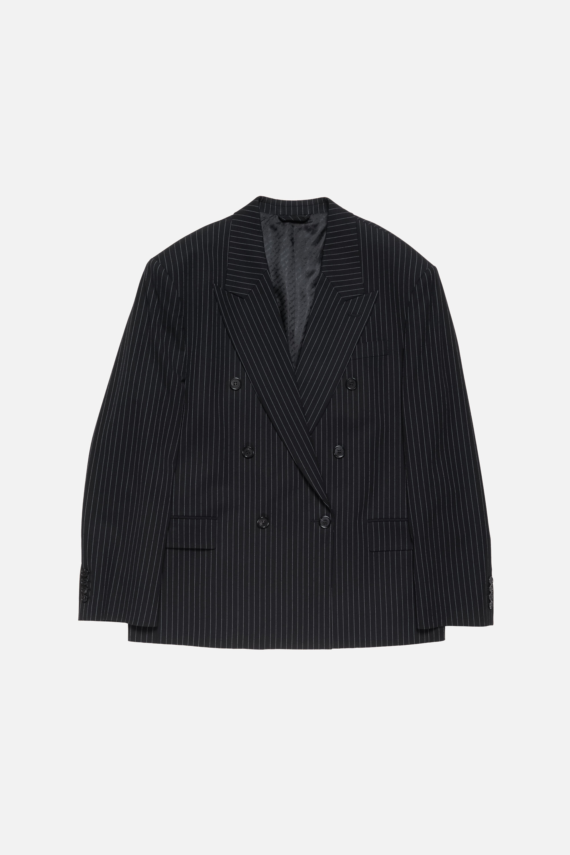 double-breasted suit jacket – navy/white