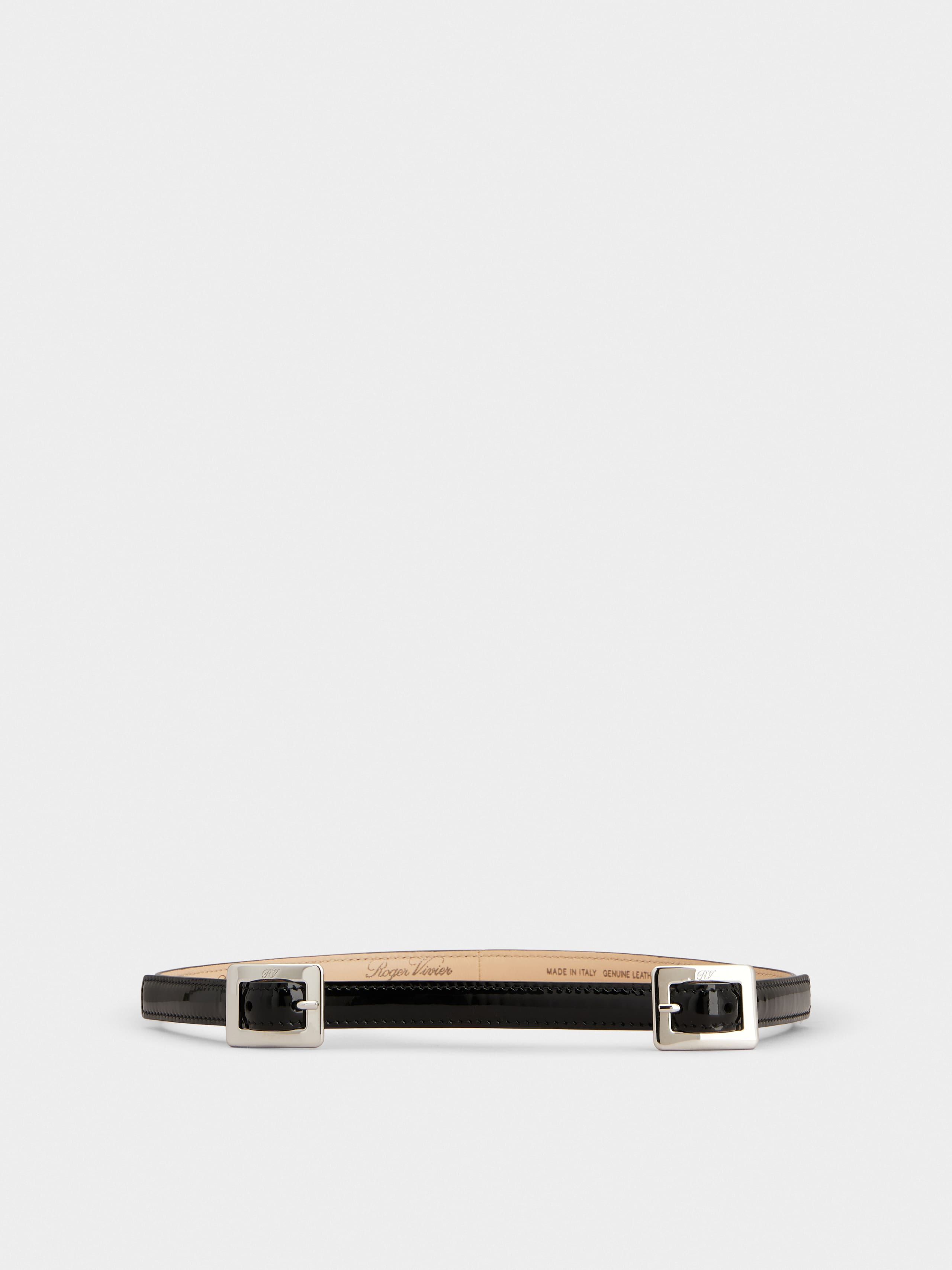belle vivier belt in patent leather